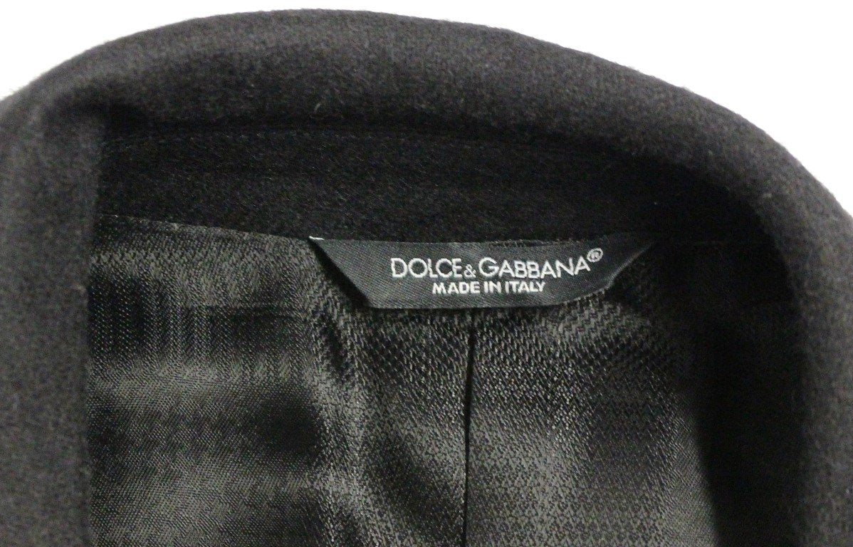 Black slim fit wool blazer