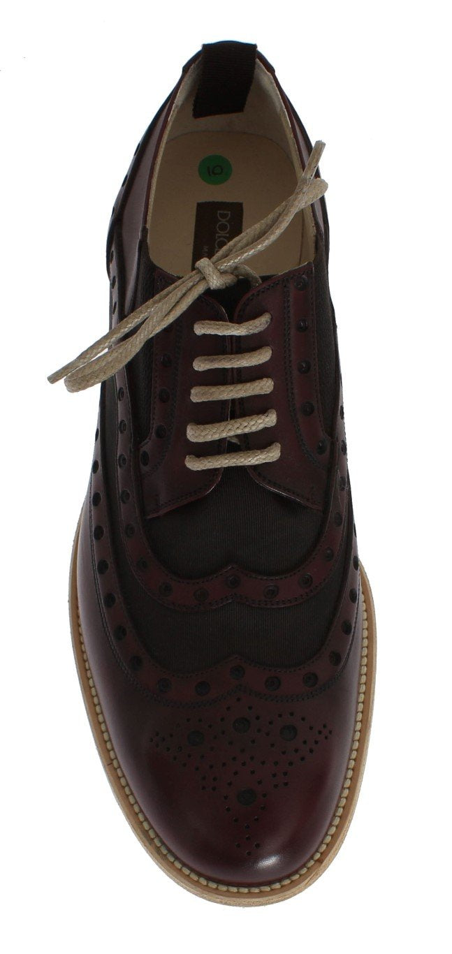 Bordeaux Leather Wingtip Shoes