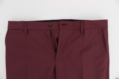 Bordeaux Slim Double Breast 3 Piece Suit