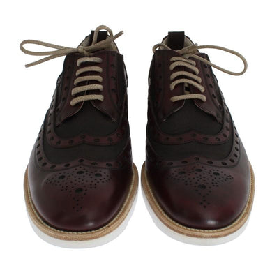Bordeaux Leather Wingtip Shoes