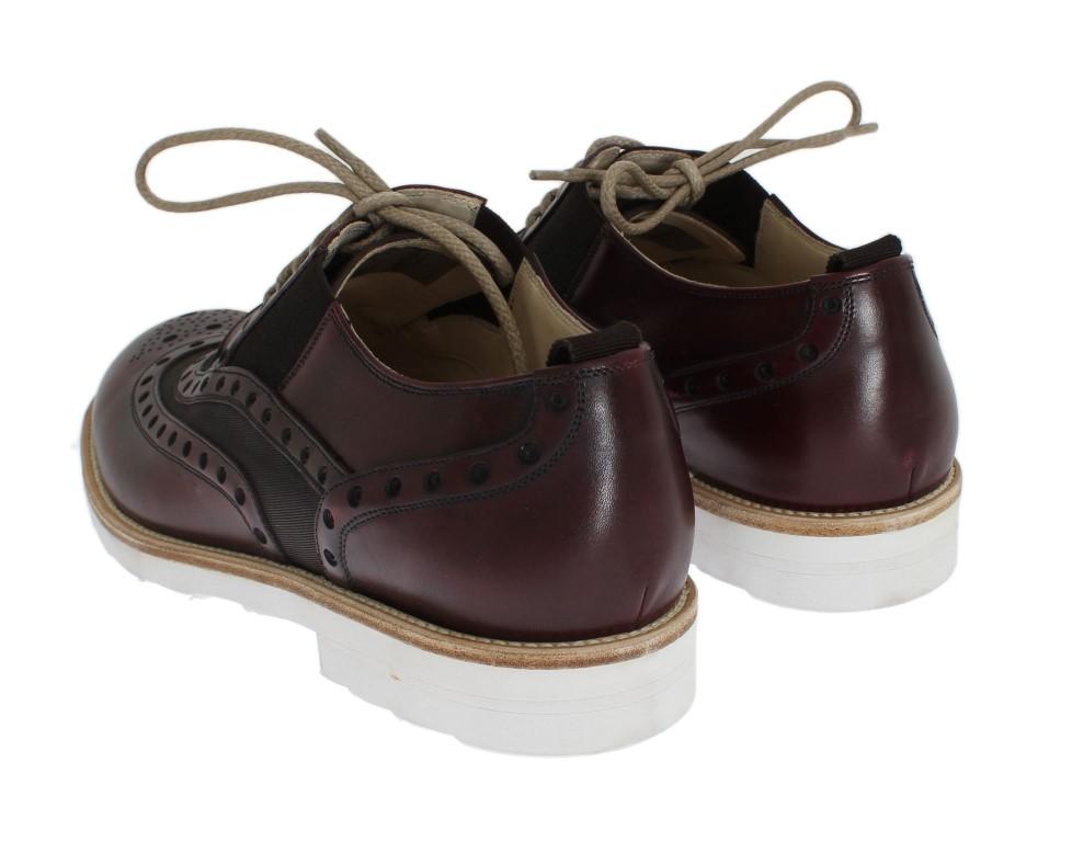 Bordeaux Leather Wingtip Shoes