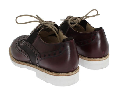 Bordeaux Leather Wingtip Shoes