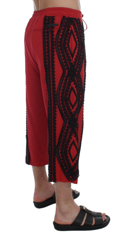Red Black Torero 3/4 Pants Shorts