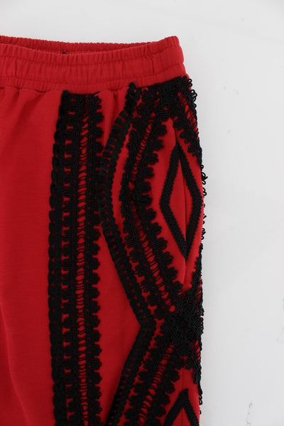 Red Black Torero 3/4 Pants Shorts
