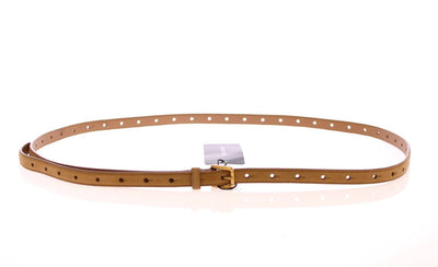 Beige Leather Suede Belt