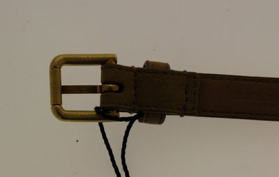 Beige Leather Suede Belt