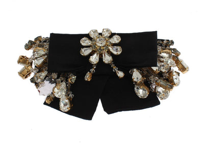 Gold Brass Sicily Baroque Clear Crystals Hair Clip