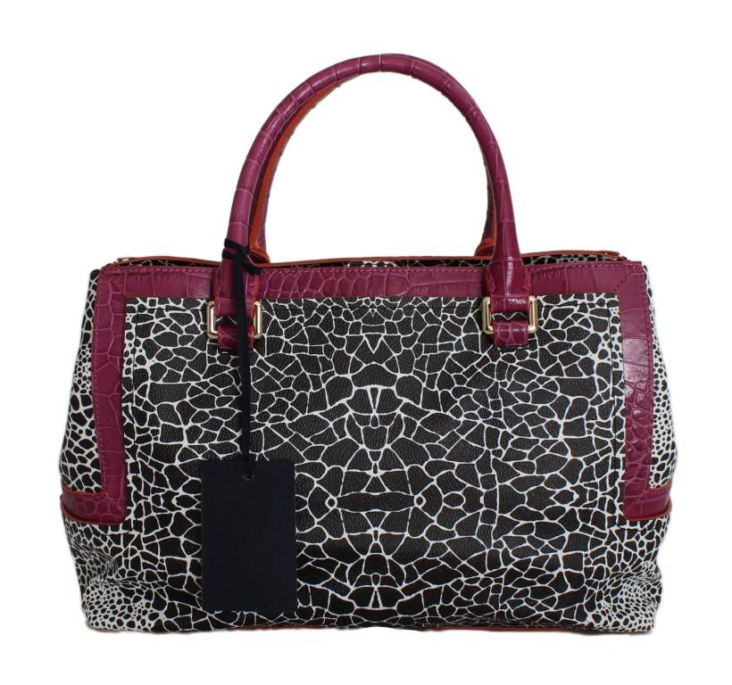 Pink Hand Shoulder PVC Satchel Bag