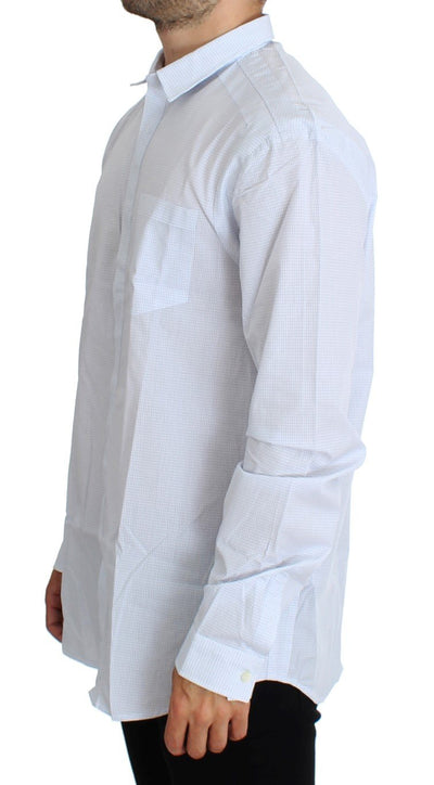 Blue Checkered Cotton Casual Shirt