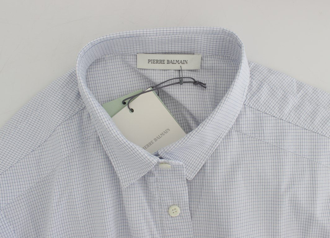 Blue Checkered Cotton Casual Shirt