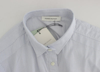 Blue Checkered Cotton Casual Shirt