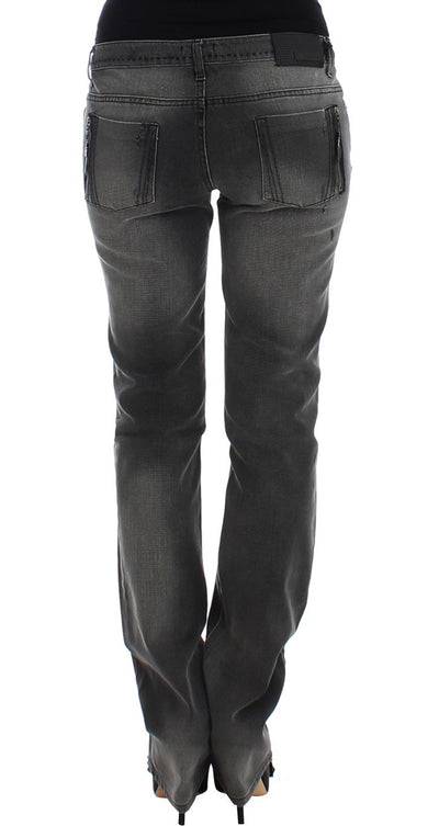 Gray straight leg jeans