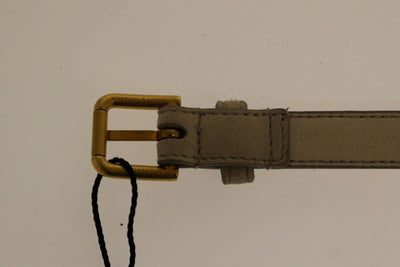 Beige Leather Suede Belt