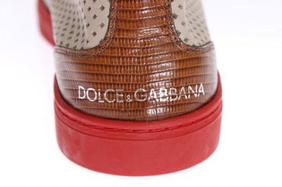 White Iguana Leather Breathing Sneakers