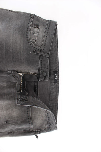 Gray straight leg jeans