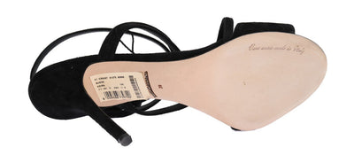 Black Suede Keira Strap Sandals