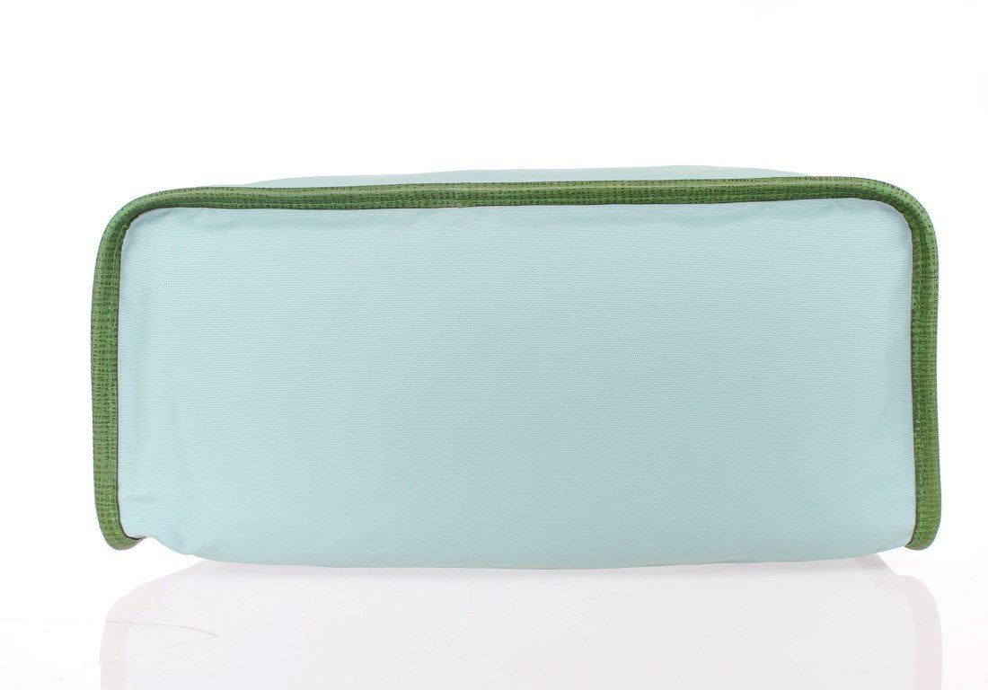 Blue nylon tote bag