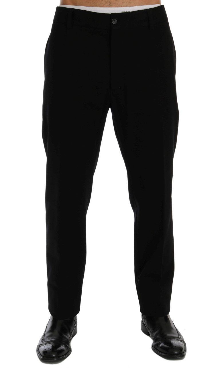 Black Cotton Chinos Pants