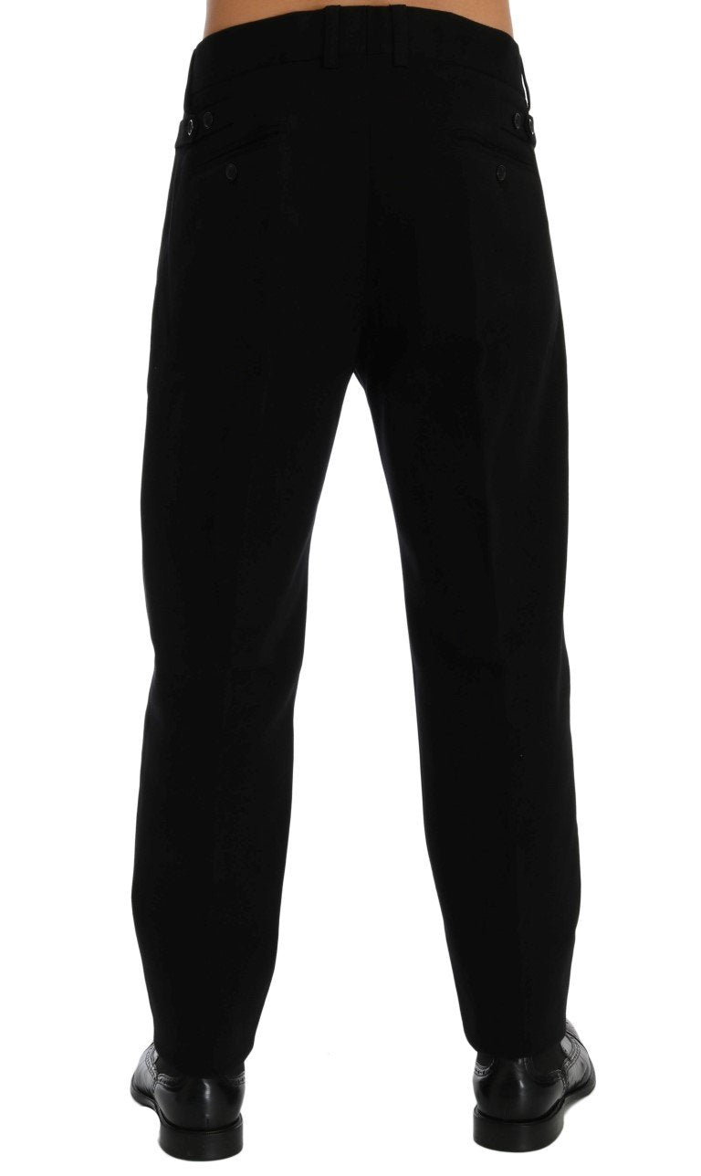 Black Cotton Chinos Pants
