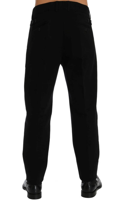 Black Cotton Chinos Pants