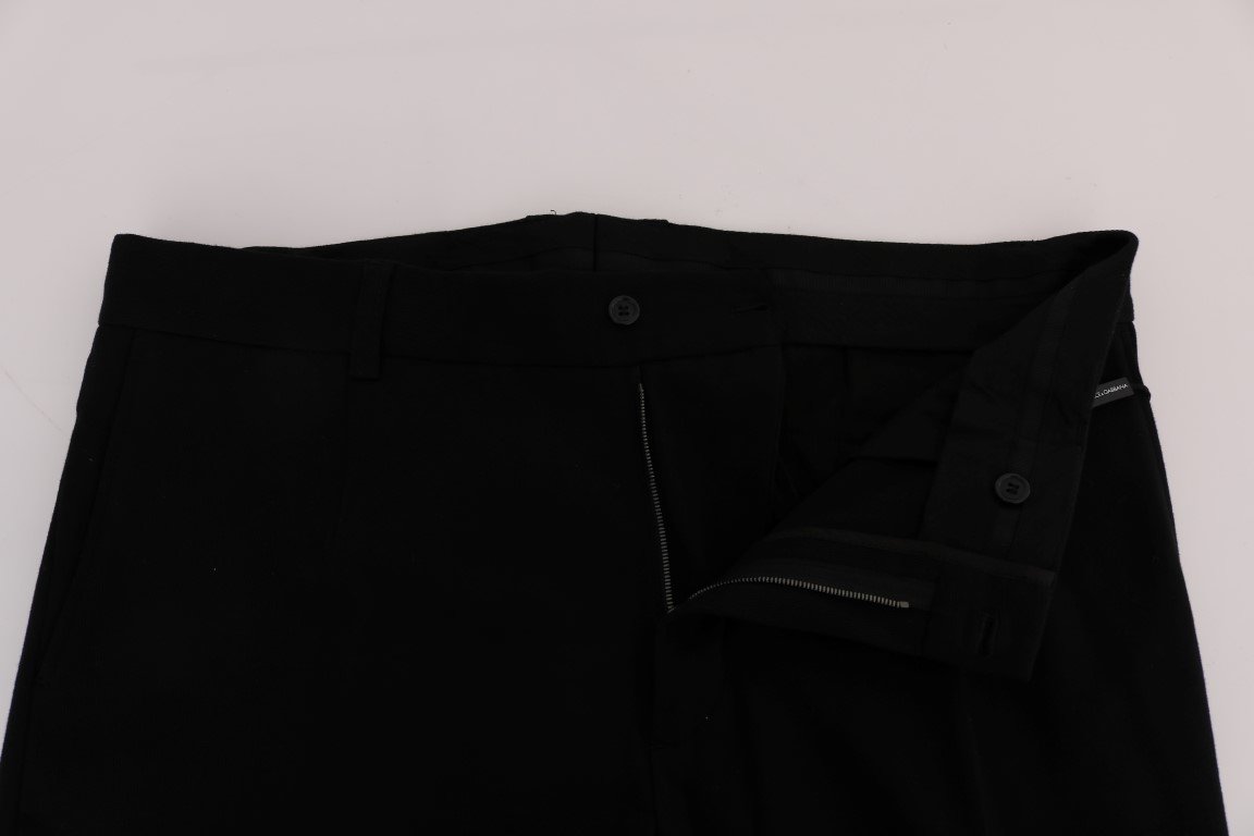 Black Cotton Chinos Pants