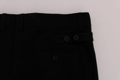Black Cotton Chinos Pants