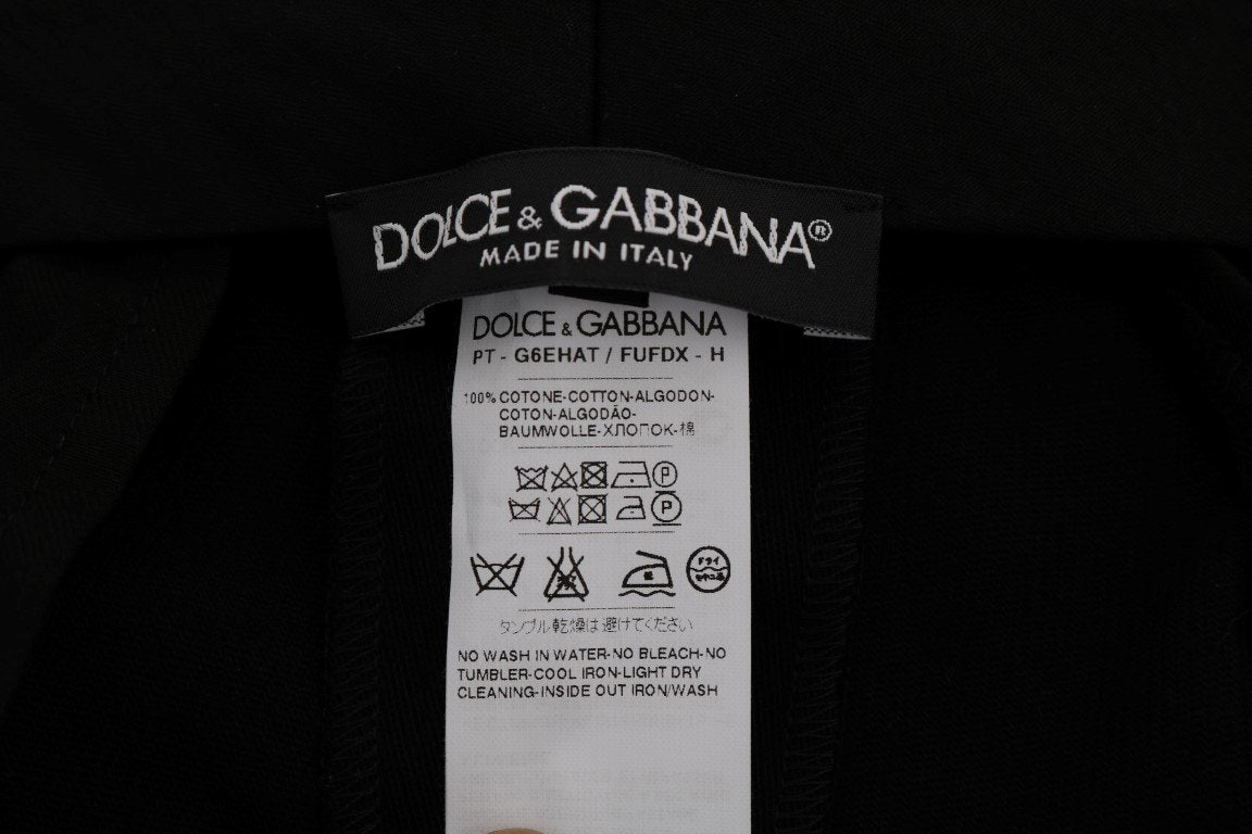 Black Cotton Chinos Pants