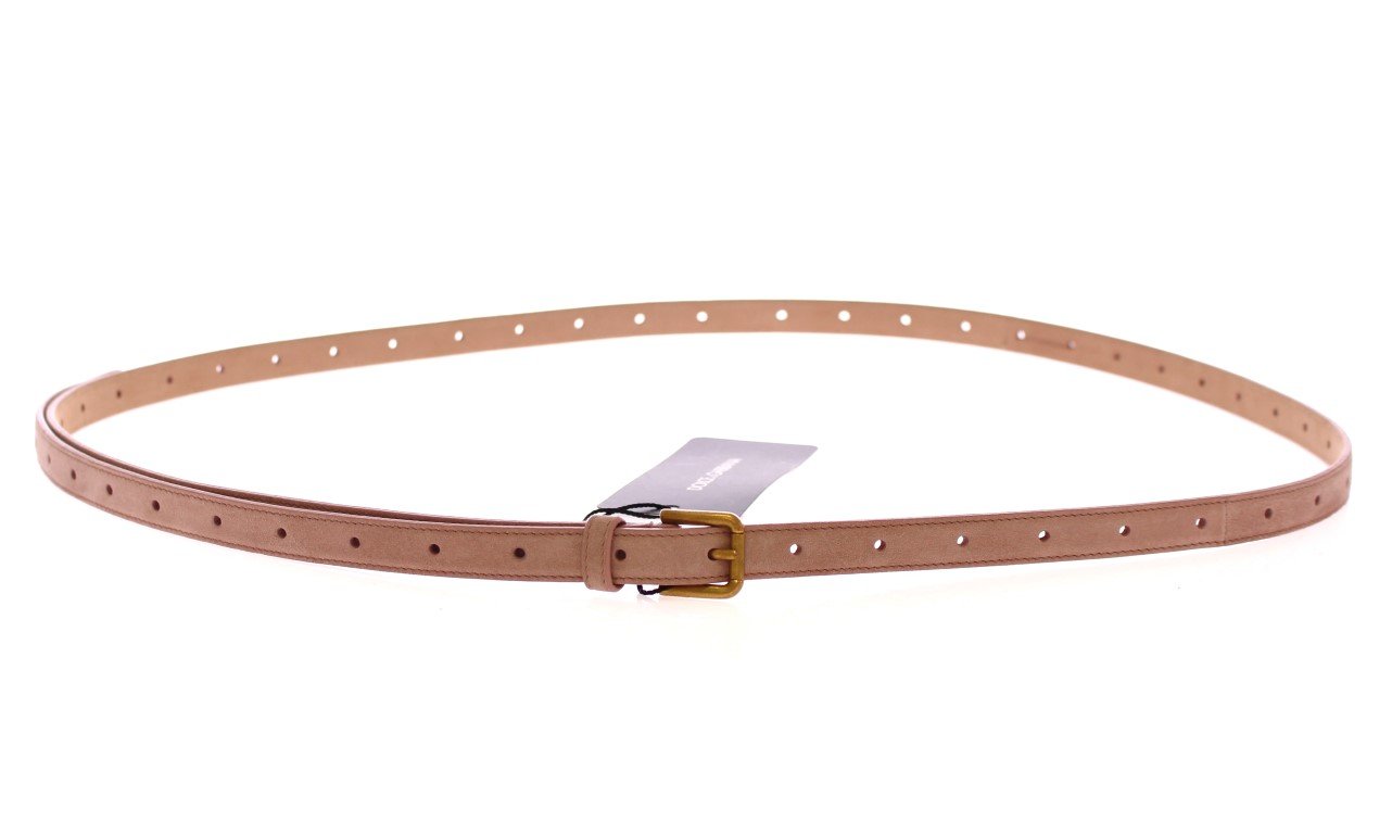 Pink Leather Suede Belt