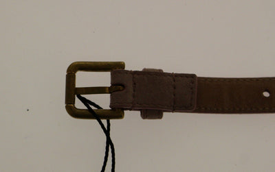 Pink Leather Suede Belt