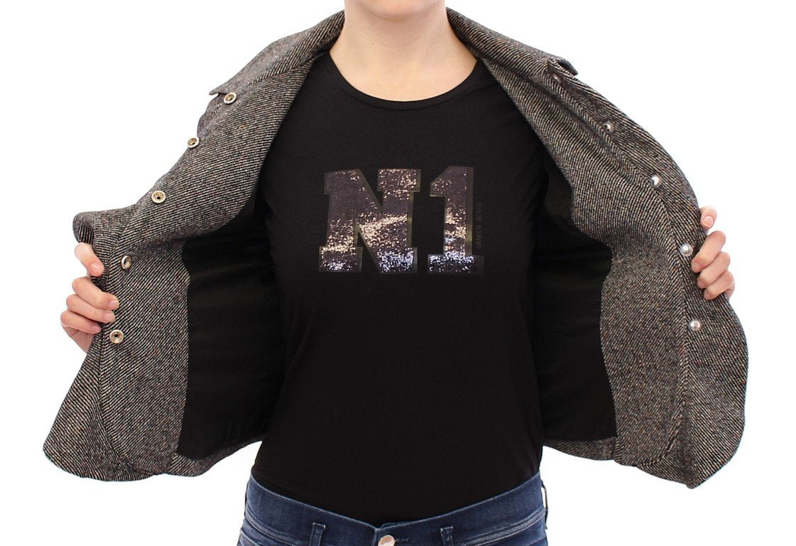 Gray Black Salt Peppar Coat Jacket