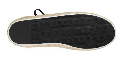 Black Gray Canvas Leather Logo Sneakers