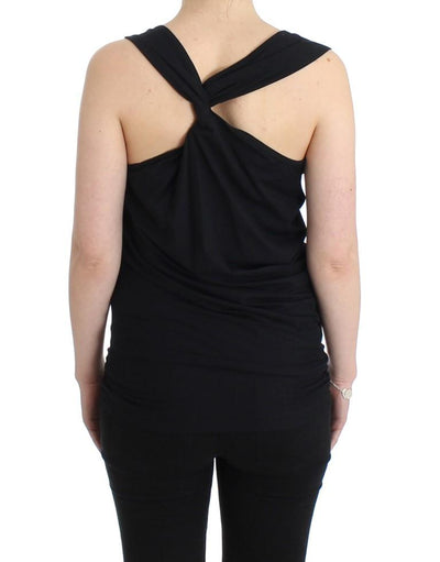 Black cotton tank top