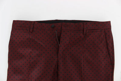 Bordeaux Wool Stretch Slim 3 Piece Suit
