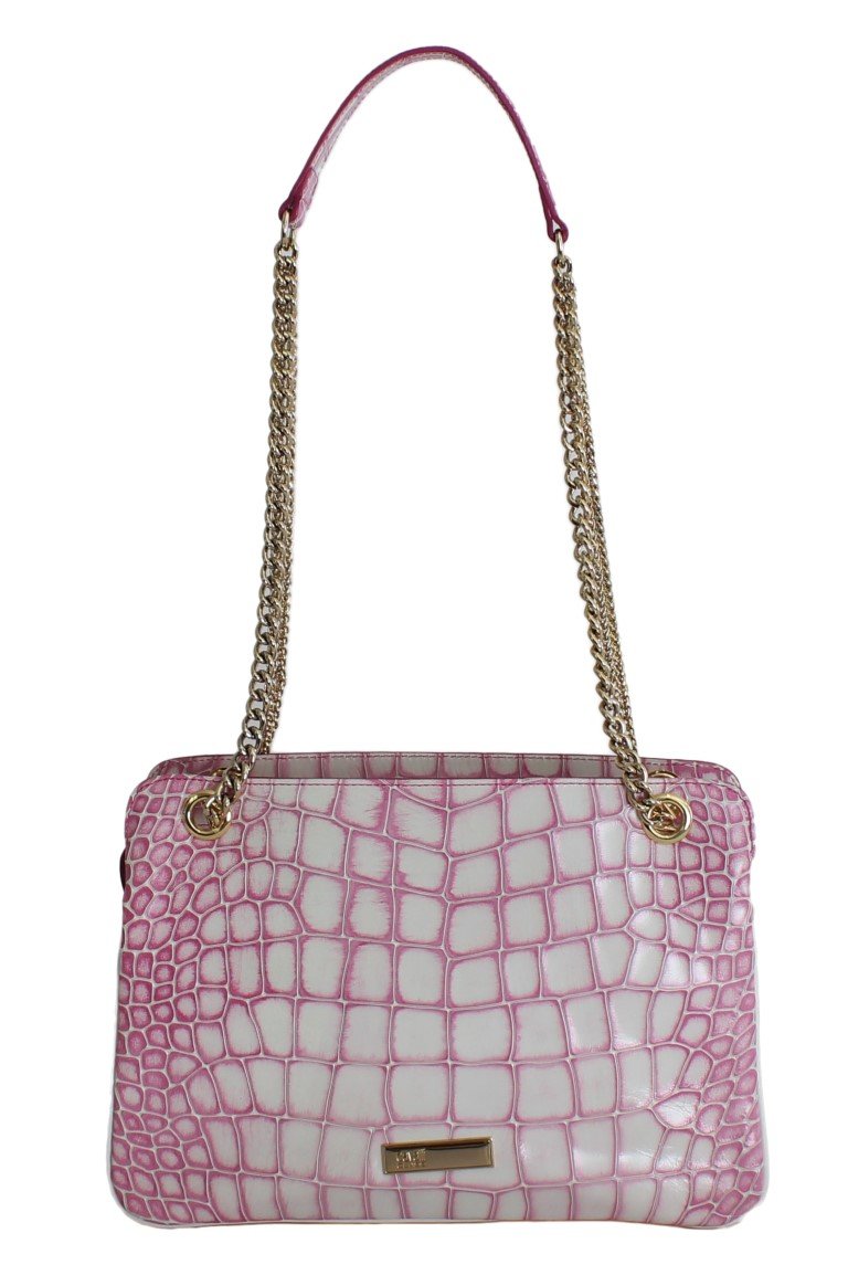 Pink Leather Shoulder Messenger Bag