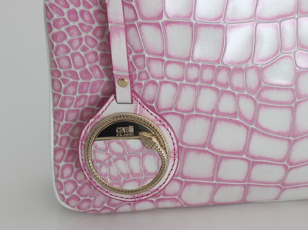 Pink Leather Shoulder Messenger Bag