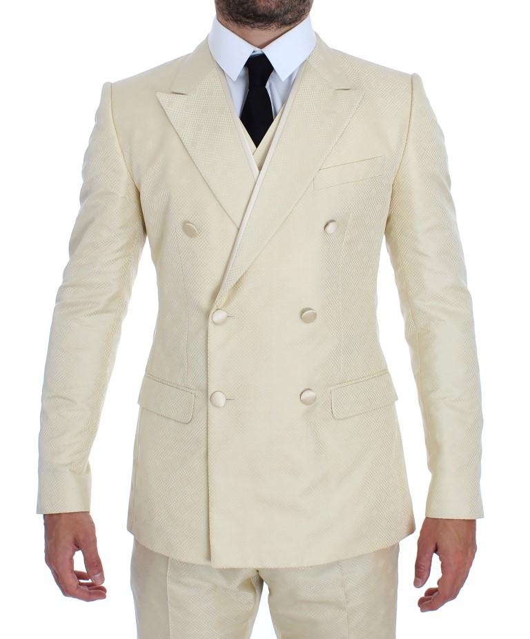 White Double Breasted 3 Piece Suit