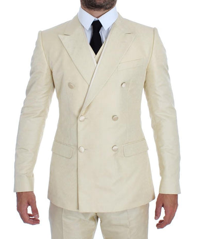 White Double Breasted 3 Piece Suit