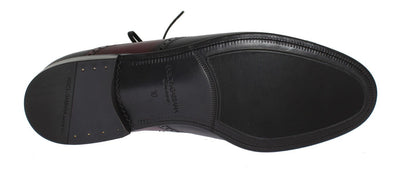 Black Gray Leather Wingtip Shoes