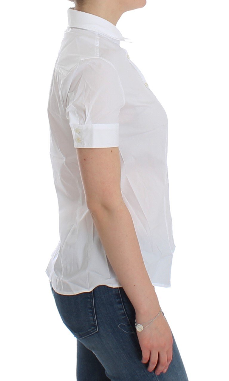 White cotton shirt top