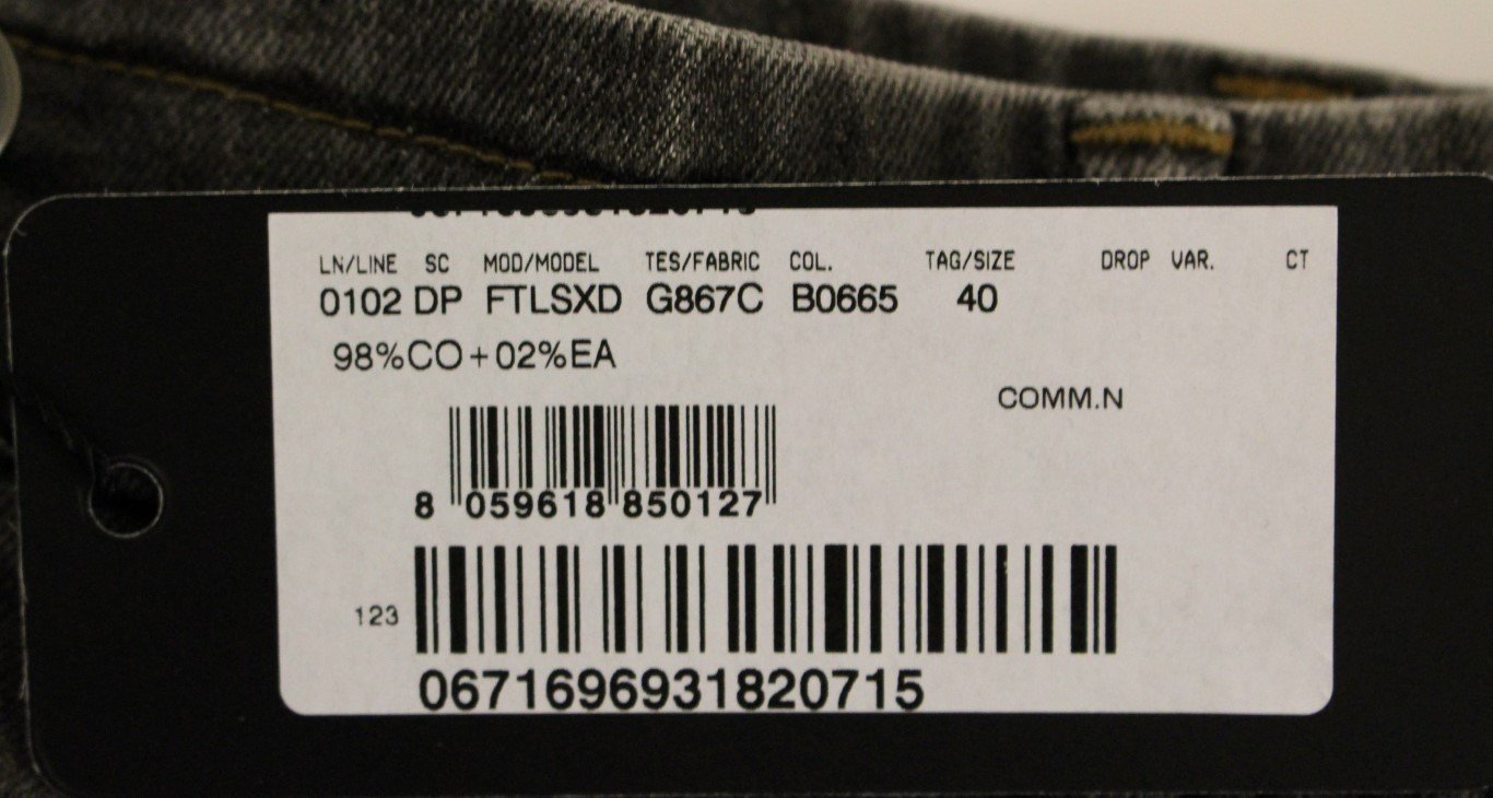 Gray Cotton Cropped Jeans Regular Fit Pants