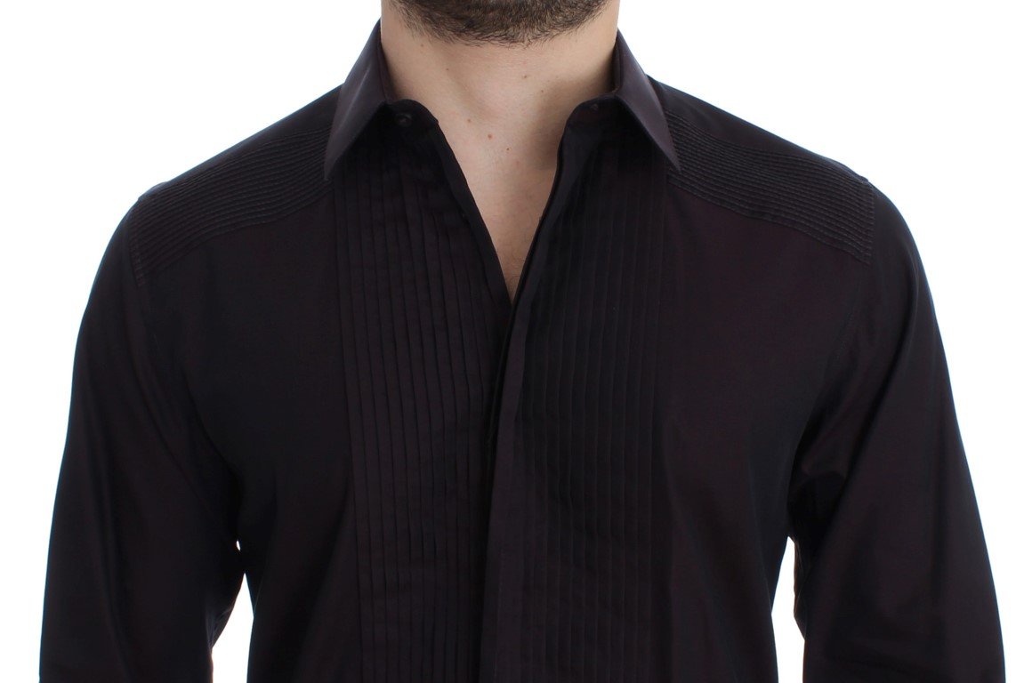 Purple GOLD Slim Fit Tuxedo Dress Shirt