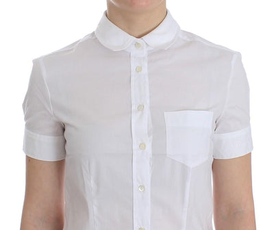 White cotton shirt top