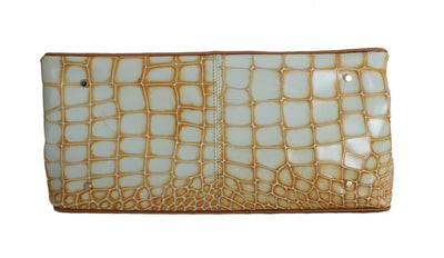 Orange Leather Shoulder Satchel Bag