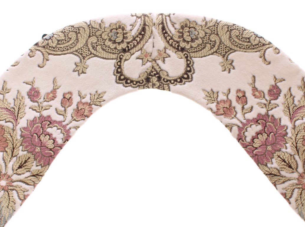 Scarf Men's Beige Silk Necktie Baroque Pattern