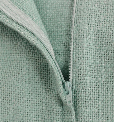 Green shift above knee dress