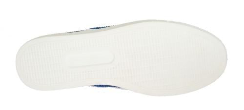 Blue Strass Canvas Logo Sneakers