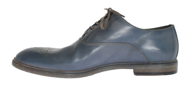 Blue Leather Dress Formal Shoes