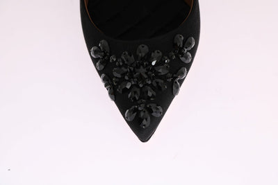 Black Slingbacks Crystal Classic Pumps
