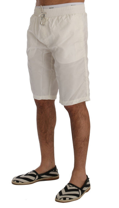 White Beachwear Swimshorts Shorts