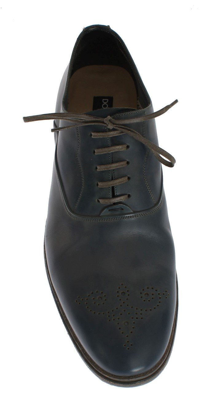 Blue Leather Dress Formal Shoes